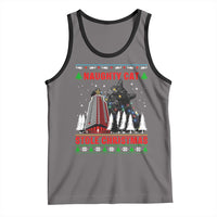 Nakatomi Plaza Christmas Tank Top Funny Catzilla Monster Xmas - Wonder Print Shop