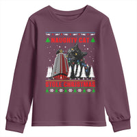 Nakatomi Plaza Christmas Youth Sweatshirt Funny Catzilla Monster Xmas - Wonder Print Shop
