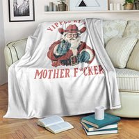 Yippee Ki Yay Mother Fcker Throw Blanket Funny Santa Gun Christmas - Wonder Print Shop