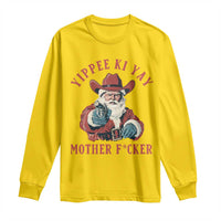 Yippee Ki Yay Mother Fcker Long Sleeve Shirt Funny Santa Gun Christmas - Wonder Print Shop
