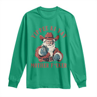 Yippee Ki Yay Mother Fcker Long Sleeve Shirt Funny Santa Gun Christmas - Wonder Print Shop