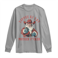 Yippee Ki Yay Mother Fcker Long Sleeve Shirt Funny Santa Gun Christmas - Wonder Print Shop