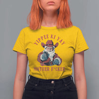 Yippee Ki Yay Mother Fcker T Shirt For Women Funny Santa Gun Christmas - Wonder Print Shop