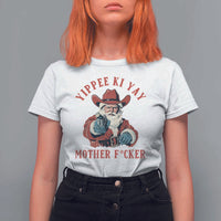Yippee Ki Yay Mother Fcker T Shirt For Women Funny Santa Gun Christmas - Wonder Print Shop