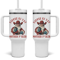 Yippee Ki Yay Mother Fcker Tumbler With Handle Funny Santa Gun Christmas - Wonder Print Shop