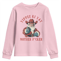 Yippee Ki Yay Mother Fcker Youth Sweatshirt Funny Santa Gun Christmas - Wonder Print Shop
