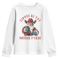 Yippee Ki Yay Mother Fcker Youth Sweatshirt Funny Santa Gun Christmas - Wonder Print Shop