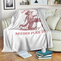 Funny Cowboy Cat Throw Blanket Western Rodeo Meow Ki Yay Mother Purrer - Wonder Print Shop