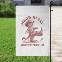 Funny Cowboy Cat Garden Flag Western Rodeo Meow Ki Yay Mother Purrer - Wonder Print Shop