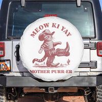 Funny Cowboy Cat Spare Tire Cover Western Rodeo Meow Ki Yay Mother Purrer - Wonder Print Shop