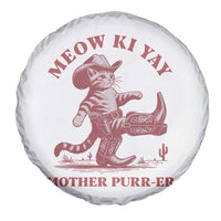 Funny Cowboy Cat Spare Tire Cover Western Rodeo Meow Ki Yay Mother Purrer - Wonder Print Shop