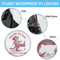 Funny Cowboy Cat Spare Tire Cover Western Rodeo Meow Ki Yay Mother Purrer - Wonder Print Shop