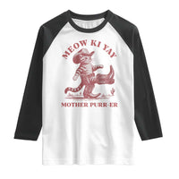 Funny Cowboy Cat Raglan Shirt Western Rodeo Meow Ki Yay Mother Purrer - Wonder Print Shop