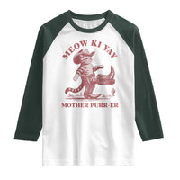 Funny Cowboy Cat Raglan Shirt Western Rodeo Meow Ki Yay Mother Purrer - Wonder Print Shop