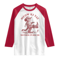 Funny Cowboy Cat Raglan Shirt Western Rodeo Meow Ki Yay Mother Purrer - Wonder Print Shop