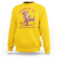 Funny Cowboy Cat Sweatshirt Western Rodeo Meow Ki Yay Mother Purrer - Wonder Print Shop