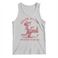 Funny Cowboy Cat Tank Top Western Rodeo Meow Ki Yay Mother Purrer - Wonder Print Shop