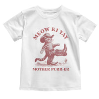 Funny Cowboy Cat Toddler T Shirt Western Rodeo Meow Ki Yay Mother Purrer - Wonder Print Shop