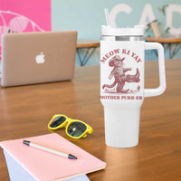 Funny Cowboy Cat Tumbler With Handle Western Rodeo Meow Ki Yay Mother Purrer - Wonder Print Shop