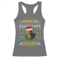 Charlie Hunnam Ed Gein Racerback Tank Top Drinking Wine Eating These Sinful Cold Cuts - Wonder Print Shop