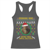 Charlie Hunnam Ed Gein Racerback Tank Top Drinking Wine Eating These Sinful Cold Cuts - Wonder Print Shop