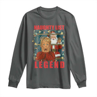 Santa Christmas Movie Funny Long Sleeve Shirt Naughty List Legend - Wonder Print Shop