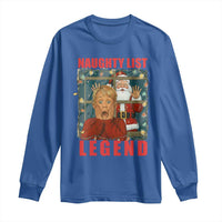 Santa Christmas Movie Funny Long Sleeve Shirt Naughty List Legend - Wonder Print Shop