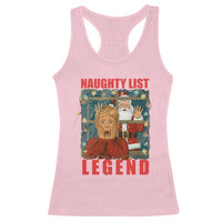 Santa Christmas Movie Funny Racerback Tank Top Naughty List Legend - Wonder Print Shop