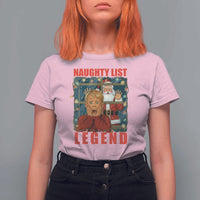 Santa Christmas Movie Funny T Shirt For Women Naughty List Legend - Wonder Print Shop
