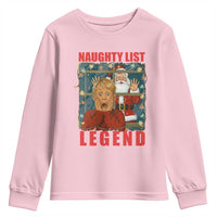 Santa Christmas Movie Funny Youth Sweatshirt Naughty List Legend - Wonder Print Shop
