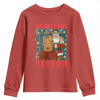 Santa Christmas Movie Funny Youth Sweatshirt Naughty List Legend - Wonder Print Shop