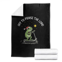Funny Frog Christian Throw Blanket Off To Praise The Lord - Wonder Print Shop