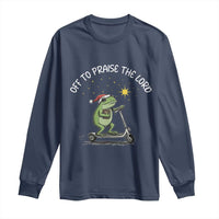 Funny Frog Christian Long Sleeve Shirt Off To Praise The Lord - Wonder Print Shop