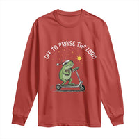 Funny Frog Christian Long Sleeve Shirt Off To Praise The Lord - Wonder Print Shop