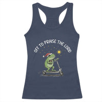 Funny Frog Christian Racerback Tank Top Off To Praise The Lord - Wonder Print Shop