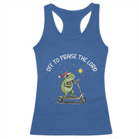 Funny Frog Christian Racerback Tank Top Off To Praise The Lord - Wonder Print Shop