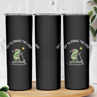 Funny Frog Christian Skinny Tumbler Off To Praise The Lord - Wonder Print Shop