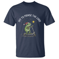 Funny Frog Christian T Shirt Off To Praise The Lord - Wonder Print Shop