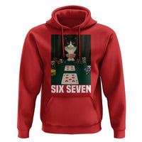 67 Poker Cat Hoodie Funny Six Seven Meme - Wonder Print Shop