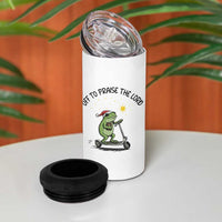 Off To Praise The Lord 4 in 1 Can Cooler Tumbler Funny Frog Christian - Wonder Print Shop