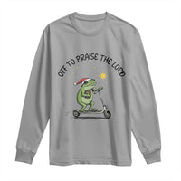 Off To Praise The Lord Long Sleeve Shirt Funny Frog Christian - Wonder Print Shop