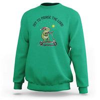 Off To Praise The Lord Sweatshirt Funny Frog Christian - Wonder Print Shop