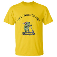 Off To Praise The Lord T Shirt Funny Frog Christian - Wonder Print Shop