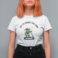 Off To Praise The Lord T Shirt For Women Funny Frog Christian - Wonder Print Shop