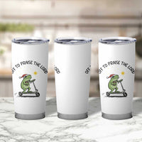 Off To Praise The Lord Tumbler Cup Funny Frog Christian - Wonder Print Shop