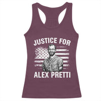 Justices for Alex Pretti Racerback Tank Top Resist Abolish ICE Protest