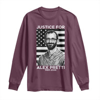 Justices for Alex Pretti Long Sleeve Shirt Resist ICE Immigration Deportation Protest Minnesota