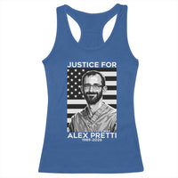 Justices for Alex Pretti Racerback Tank Top Resist ICE Immigration Deportation Protest Minnesota