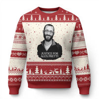 Justices for Alex Pretti Ugly Christmas Sweater Anti ICE Immigration Protest Human Rights