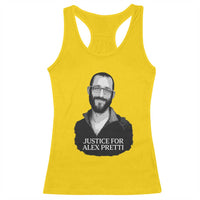 Justices for Alex Pretti Racerback Tank Top Anti ICE Immigration Protest Human Rights